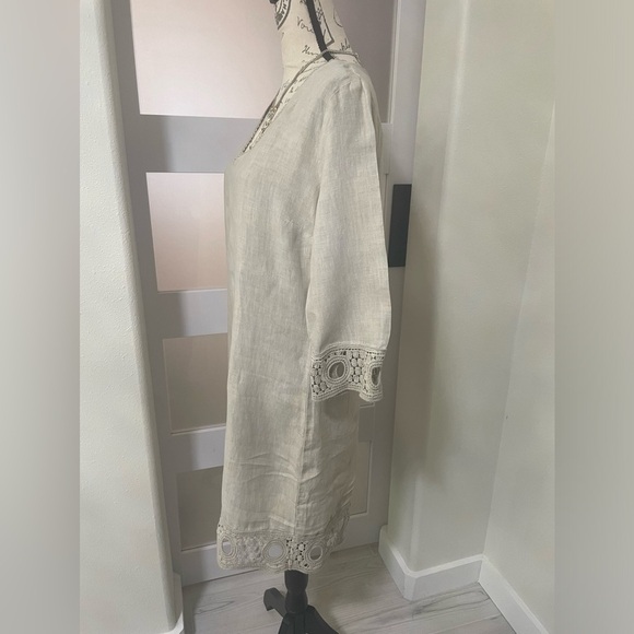 💎 Haris Cotton 100% linen dress SZ Small EUC - Picture 3 of 8